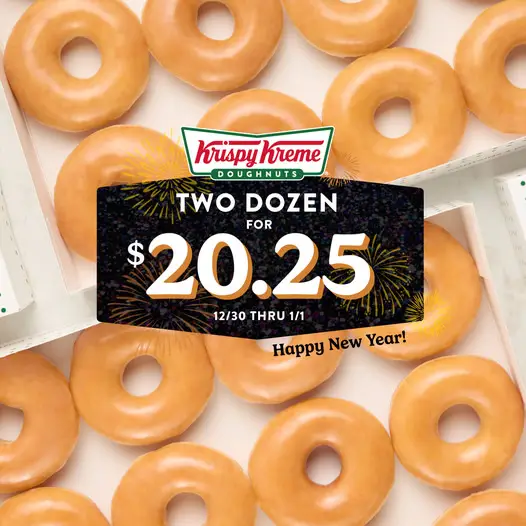 Krispy Kreme is giving a discount to celebrate the new year. one of the best examples of marketing campaigns