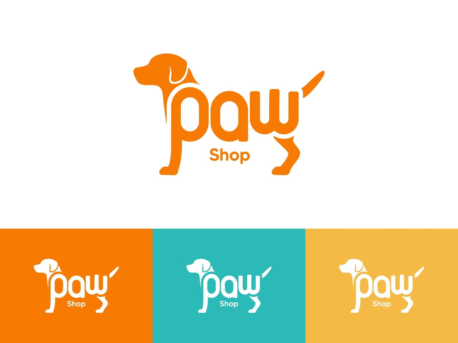 Paw Shop pet store branding by Koalart Creative, a branding agency for small business