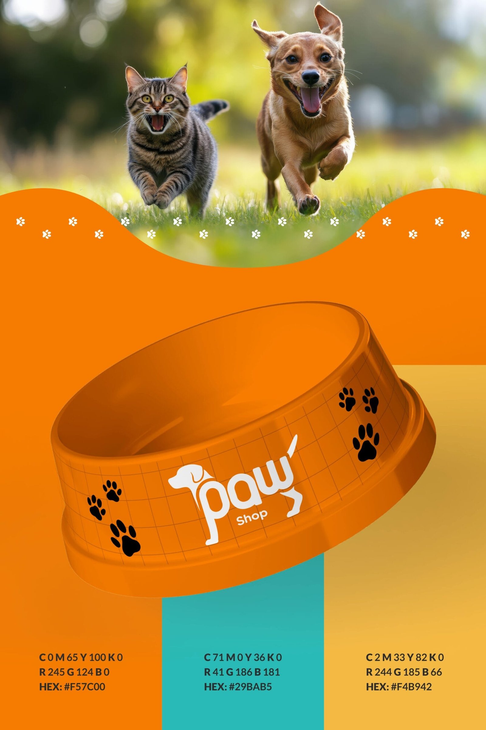 Paw Shop pet store branding by Koalart Creative, a branding agency for small business