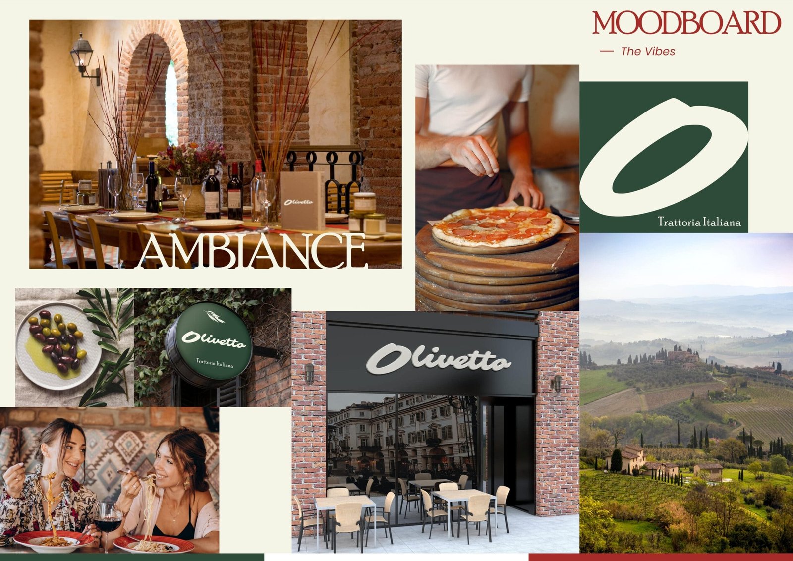 Branding project for Olivetto Italian-American restaurant by Koalart Creative, a branding agency for small business