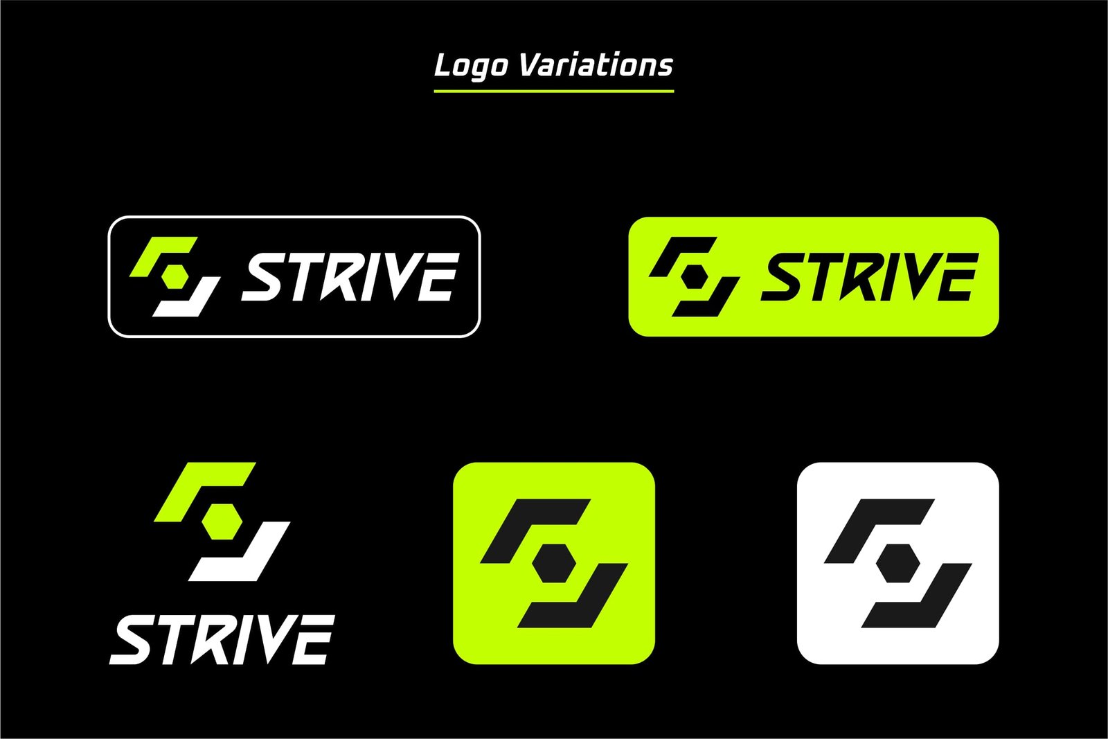 Branding design for Strive gym by Koalart Creative, a branding agency for small business