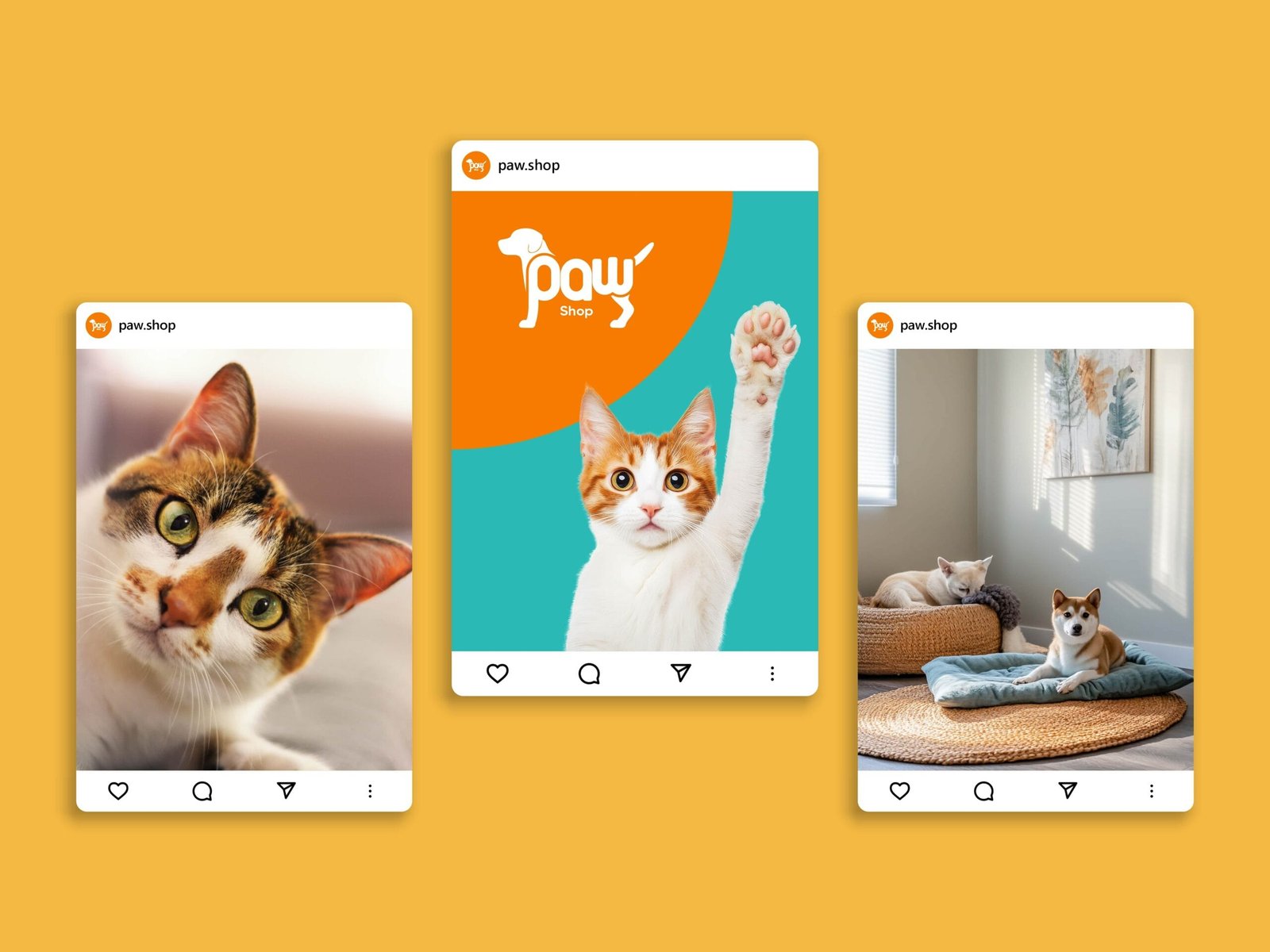 Paw Shop pet store branding by Koalart Creative, a branding agency for small business