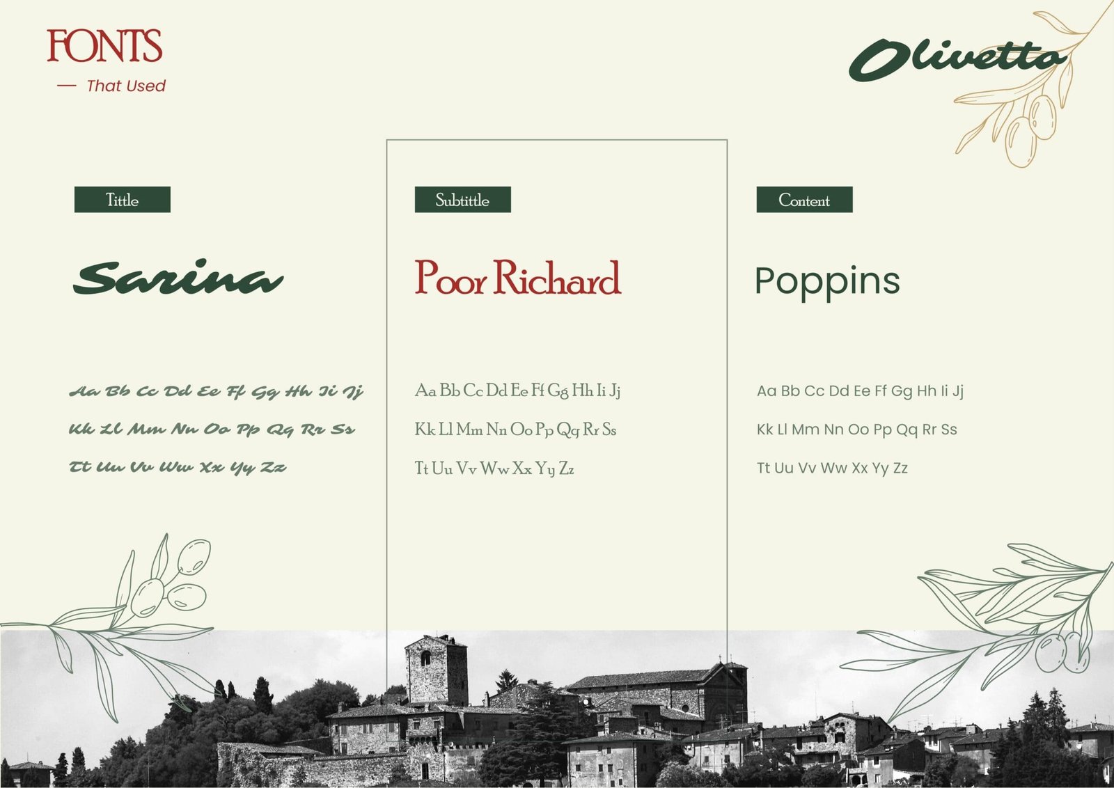 Branding project for Olivetto Italian-American restaurant by Koalart Creative, a branding agency for small business