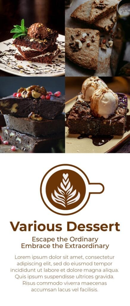 Brochure design project for Coffee Time by Koalart Creative, branding agency for small business