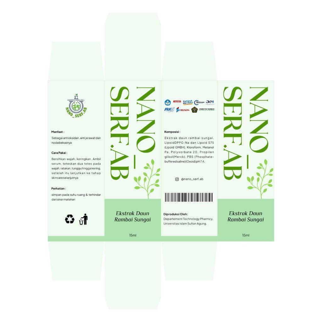 Natural skincare packaging design for Nano Serf.ab by Koalart Creative, branding agency for small business