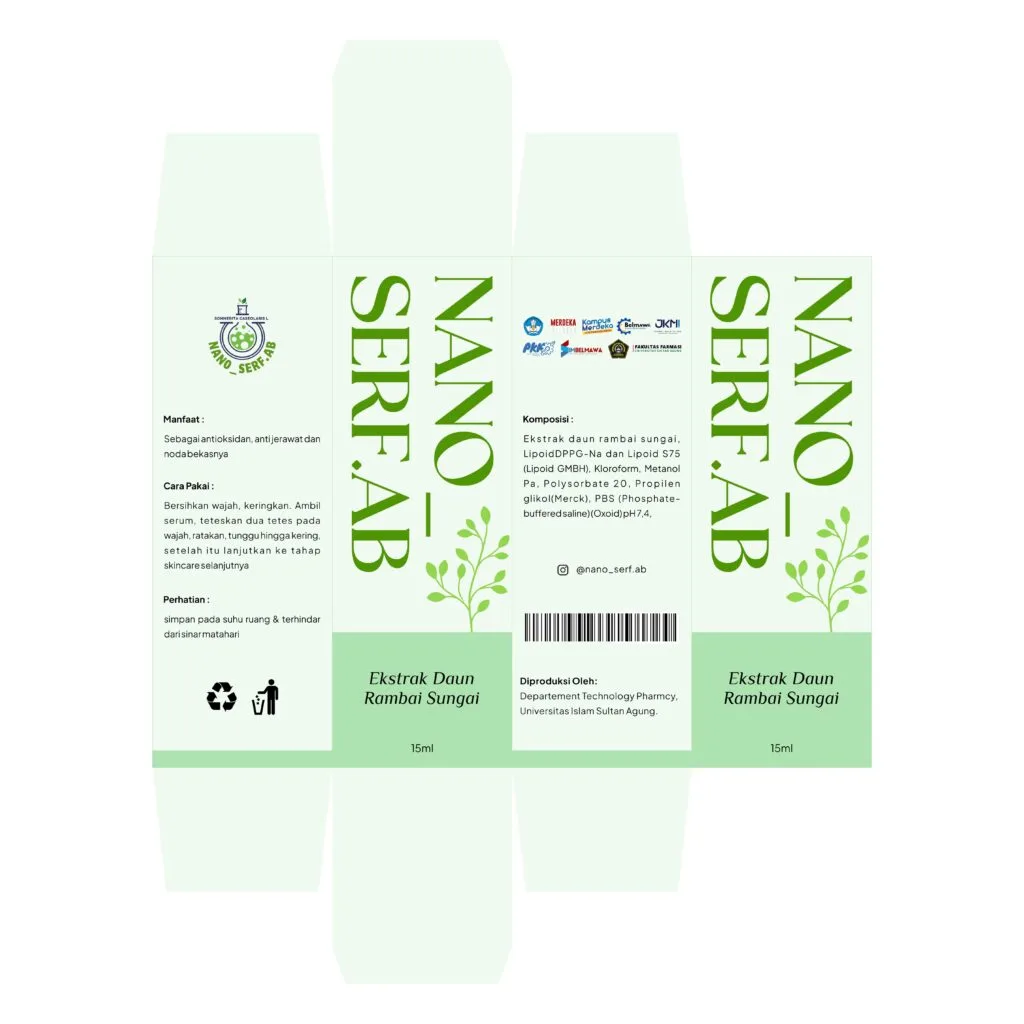 Natural skincare packaging design for Nano Serf.ab by Koalart Creative, branding agency for small business
