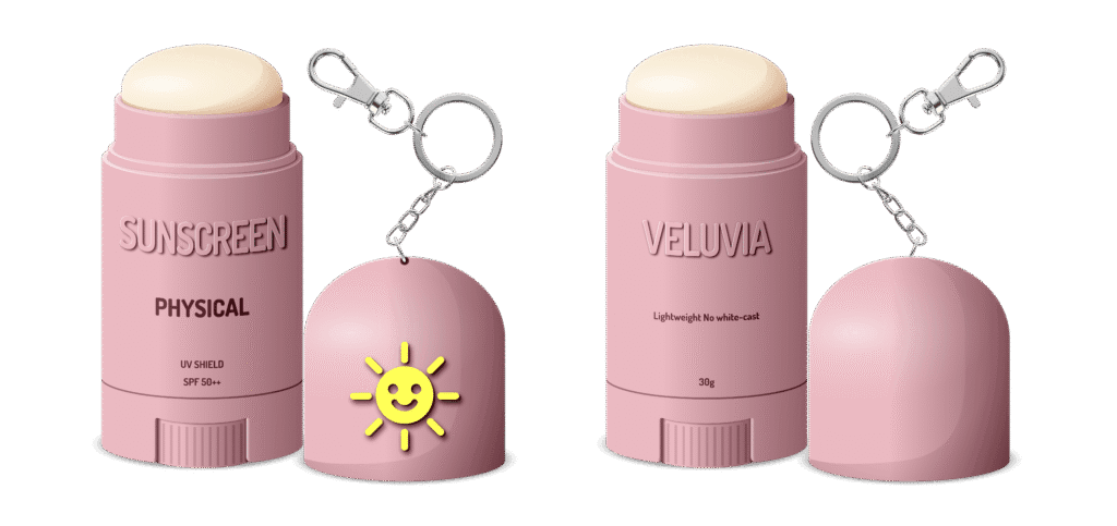 Modern and minimalist packaging design for Veluvia health supplement by Koalart Creative, branding agency for small business