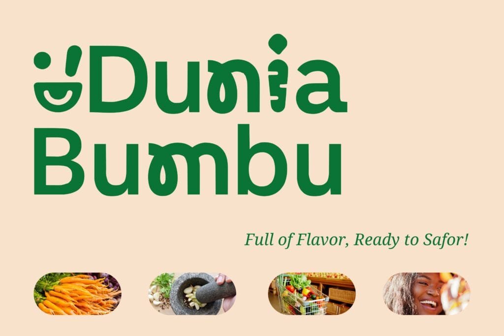 We redesigned Dunia Bumbu’s entire visual identity. From logo and packaging to visual storytelling. The result? A modern rustic design that speaks to tradition and today’s market — bold, vibrant, and shelf-ready.