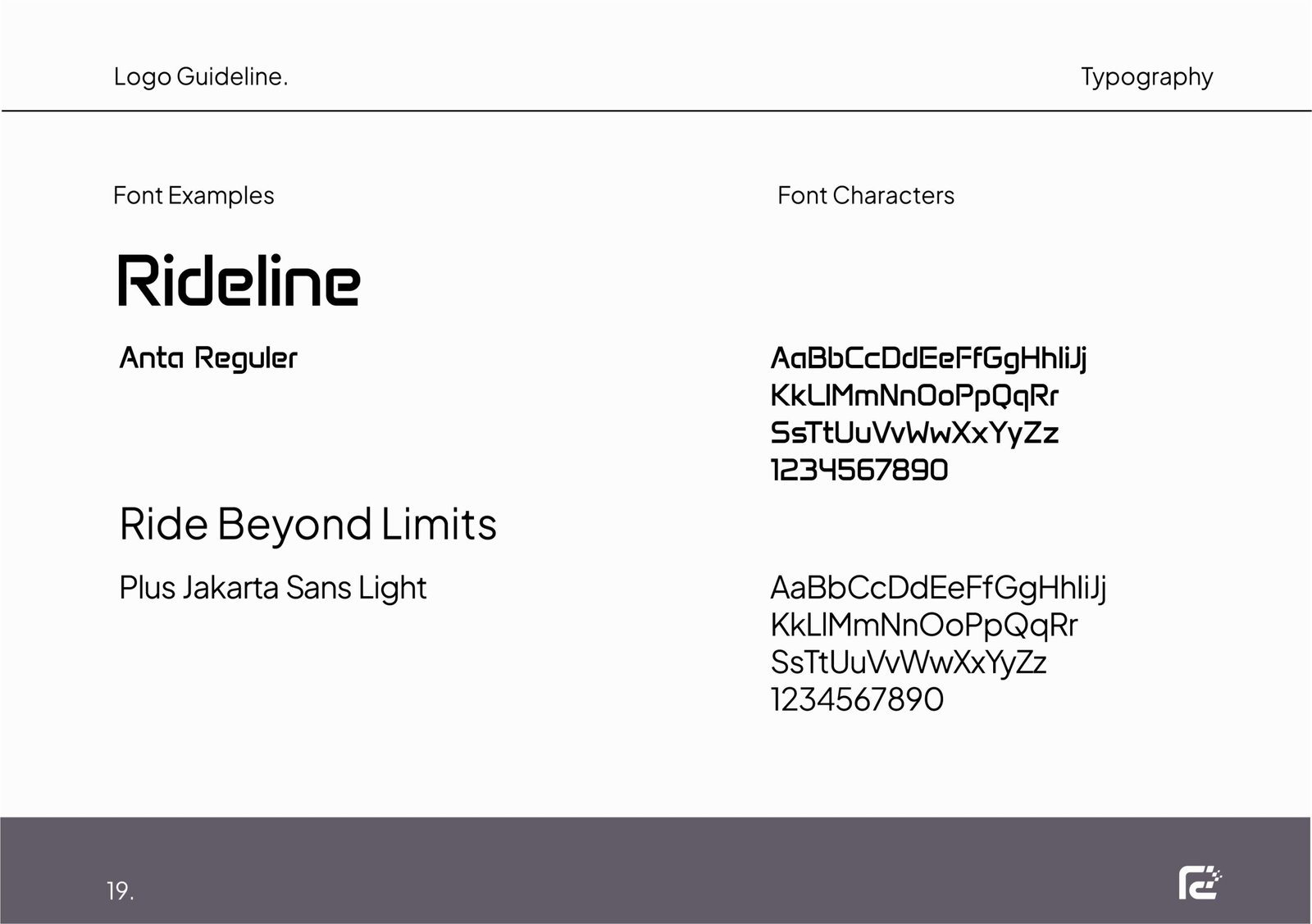 Rideline helmet and apparel branding project by a branding agency for small business.