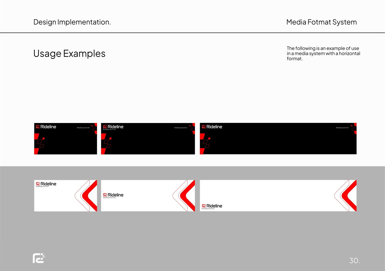 Rideline helmet and apparel branding project by a branding agency for small business.