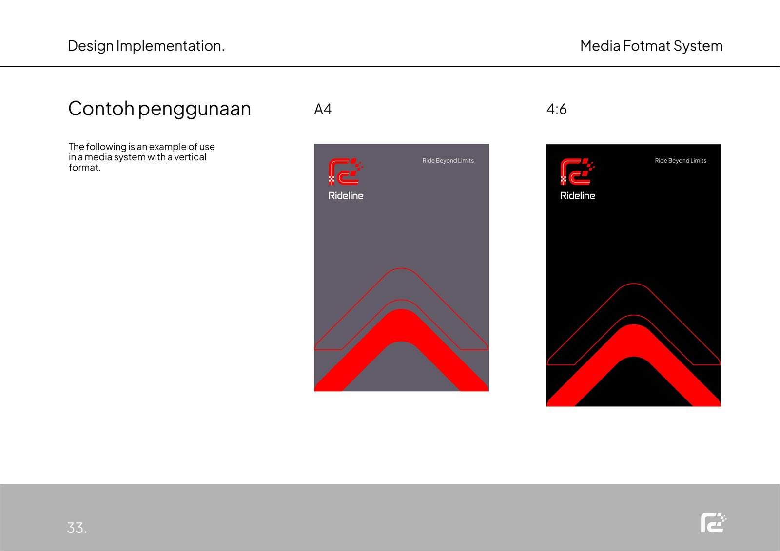 Rideline helmet and apparel branding project by a branding agency for small business.