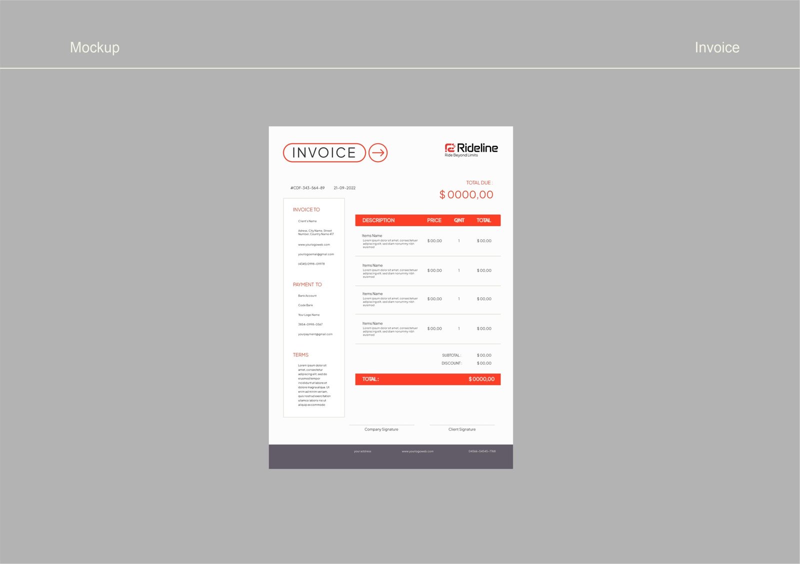 Rideline helmet and apparel branding project by a branding agency for small business.