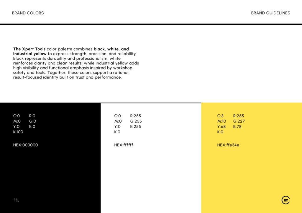 Xpert Tools brand identity project by a branding agency for small business.