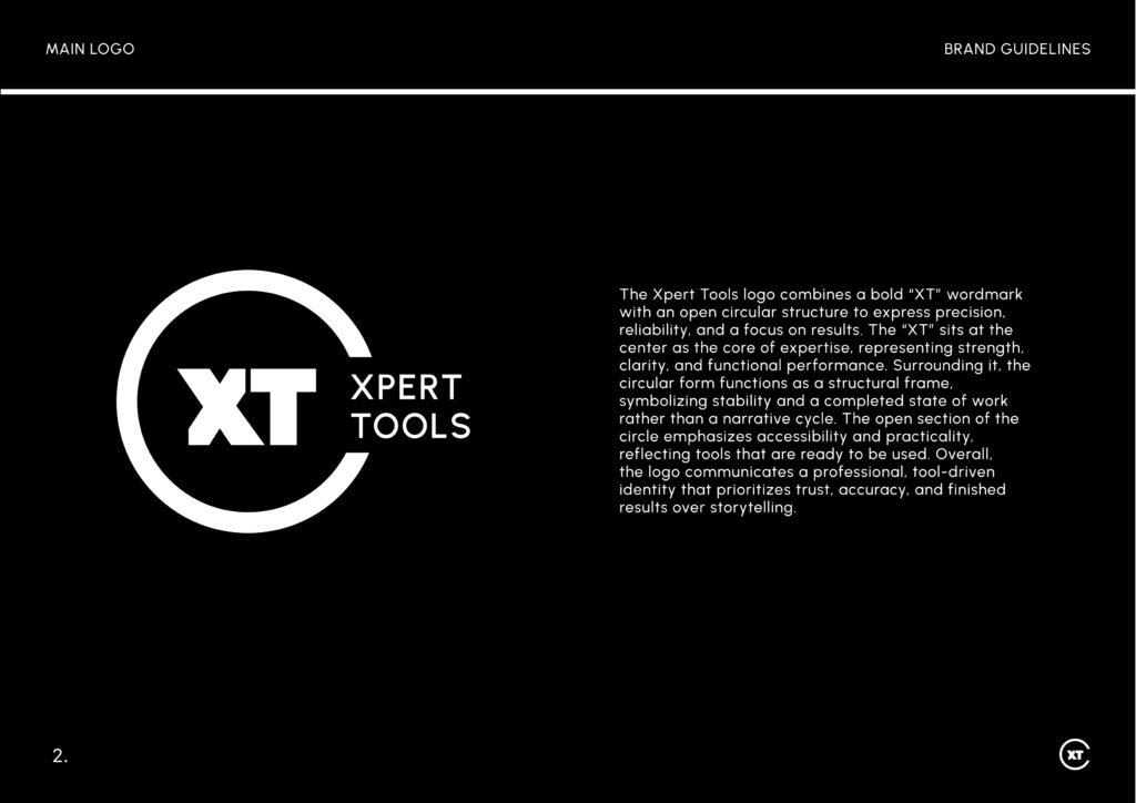 Xpert Tools brand identity project by a branding agency for small business.