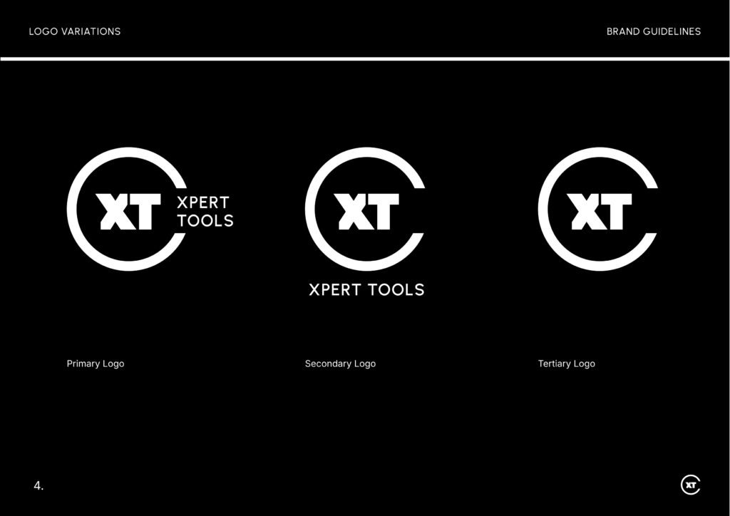 Xpert Tools brand identity project by a branding agency for small business.