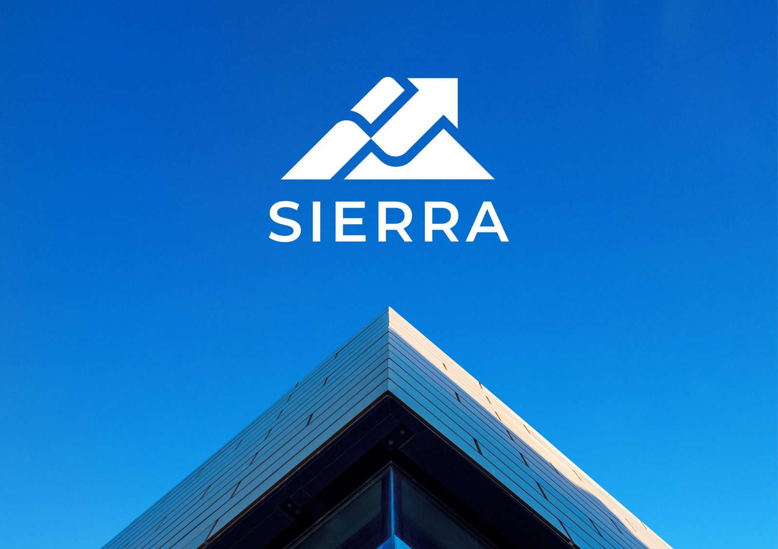 Sierra Revenue Partners healthcare RCM logo and brand identity with mountain and arrow design