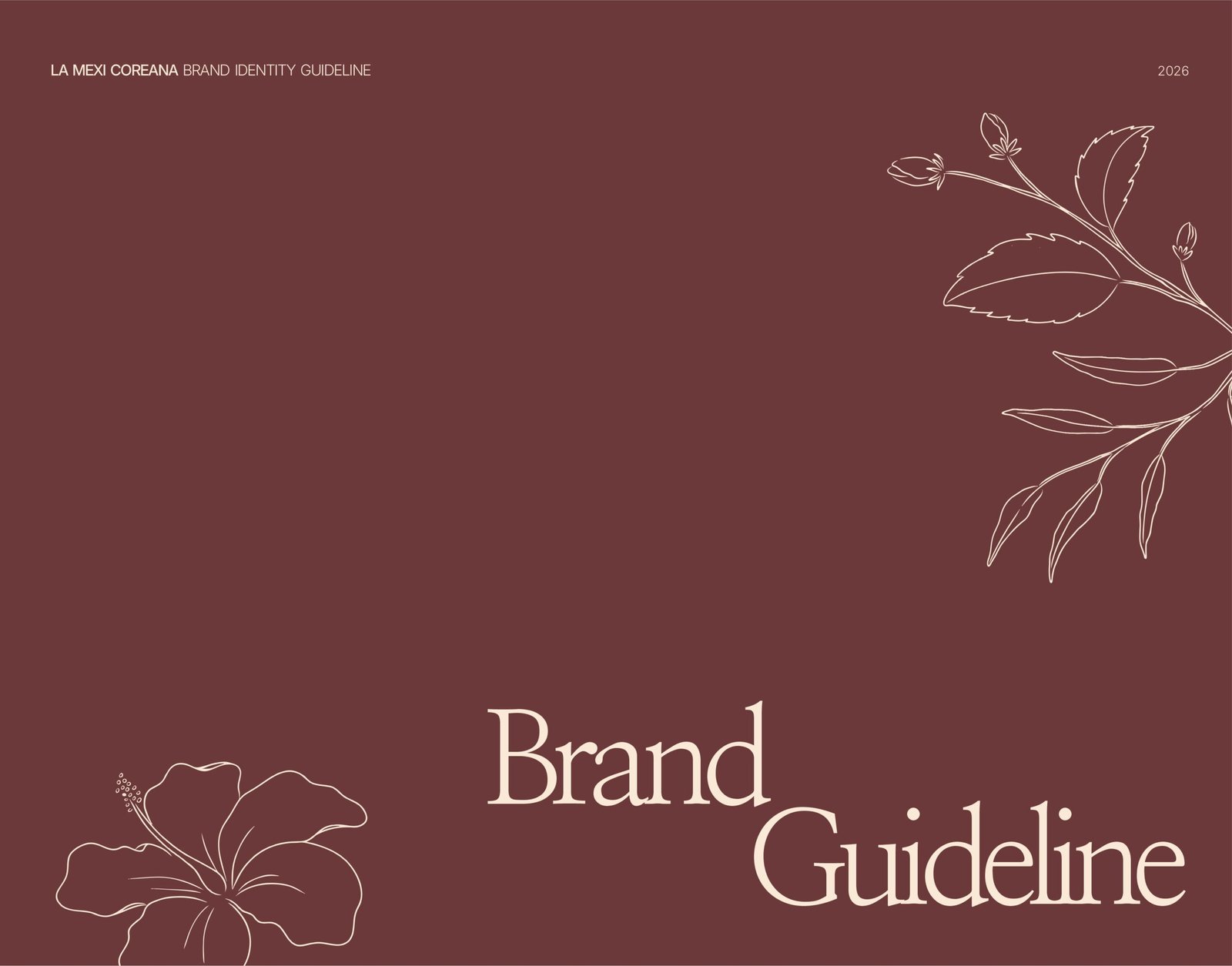 La MexiCoreana retail brand identity with floral logo and packaging design
