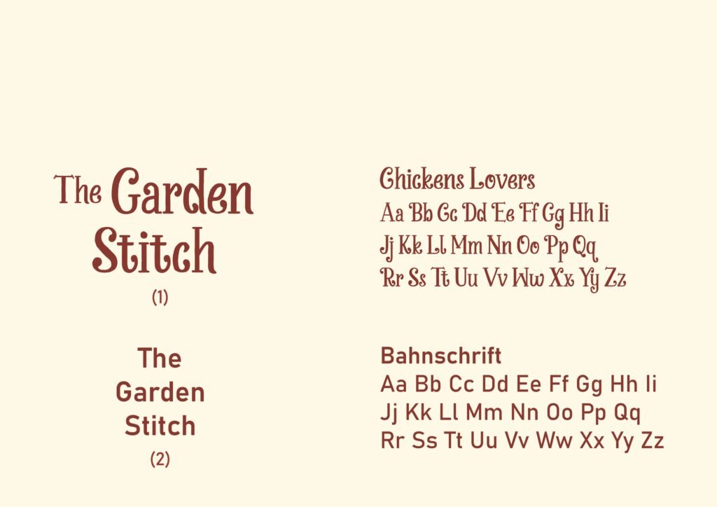 The Garden Stitch garden-inspired logo and brand identity.